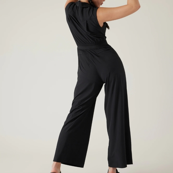 Athleta Black Brooklyn Jumpsuit NWT - Picture 2 of 9